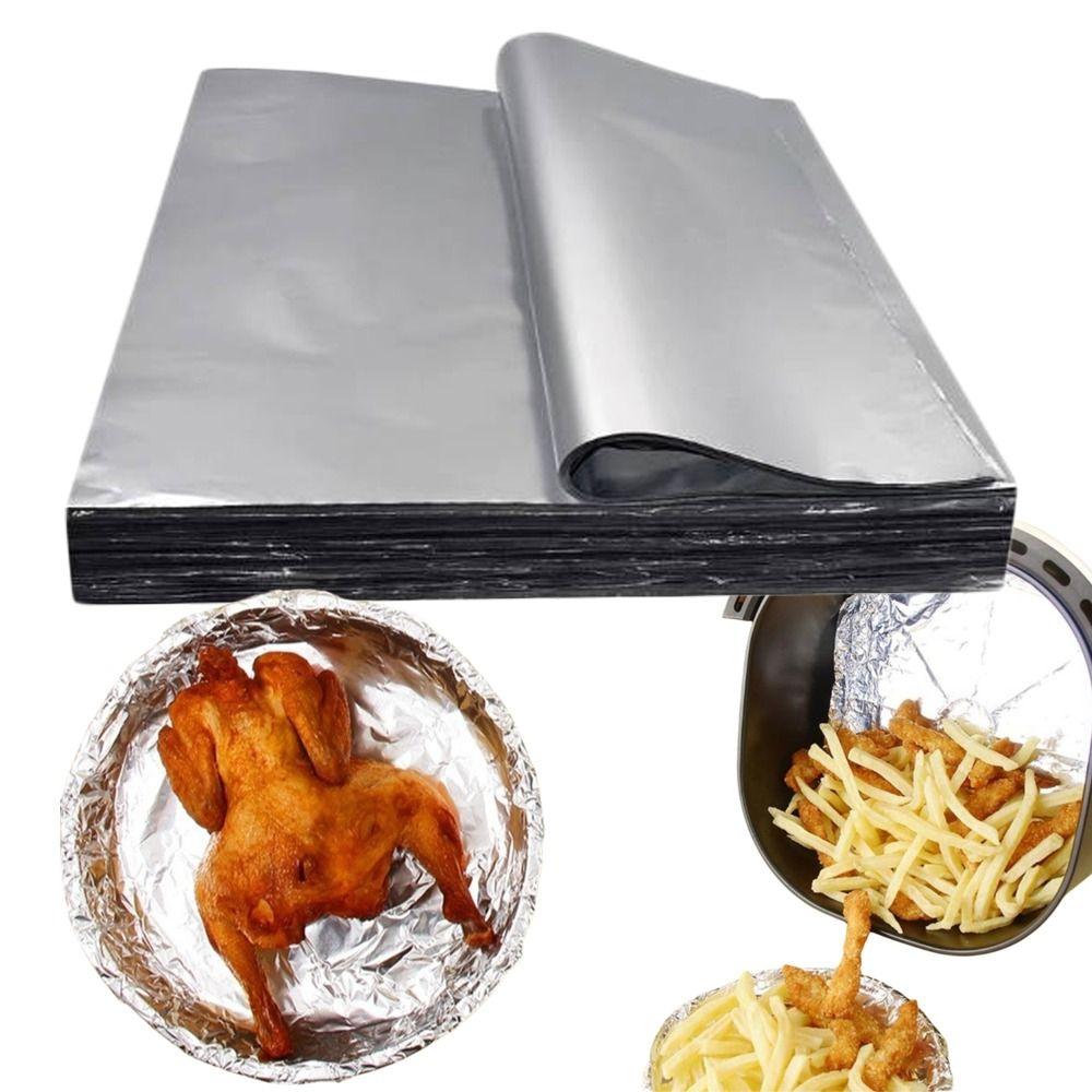 50pcs Square Aluminum Foil Paper Disposable Tin Foil Paper New Kitchen Baking Tool  Barbecue
