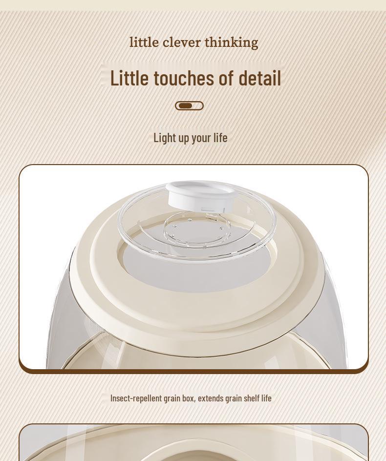 Moisture-Proof Insect-Resistant Rice Storage Container - Food-Grade Press-Type Jar for Flour and Grains