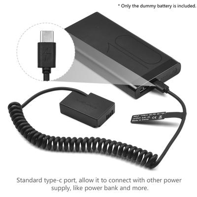 نوع C إلى DR-E18 DC المقرنة LP-E17 الدمية استبدال البطارية لكانون RP EOS 77D 200D 250D 750D