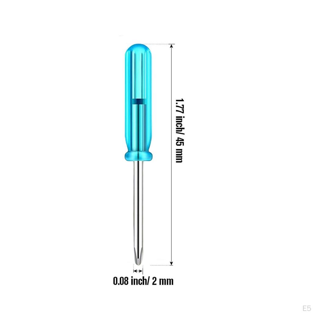50 Pieces 2.0mm Mini Screwdriver Tool Durable Glasses Non-Slip Handle for Watches Mobile