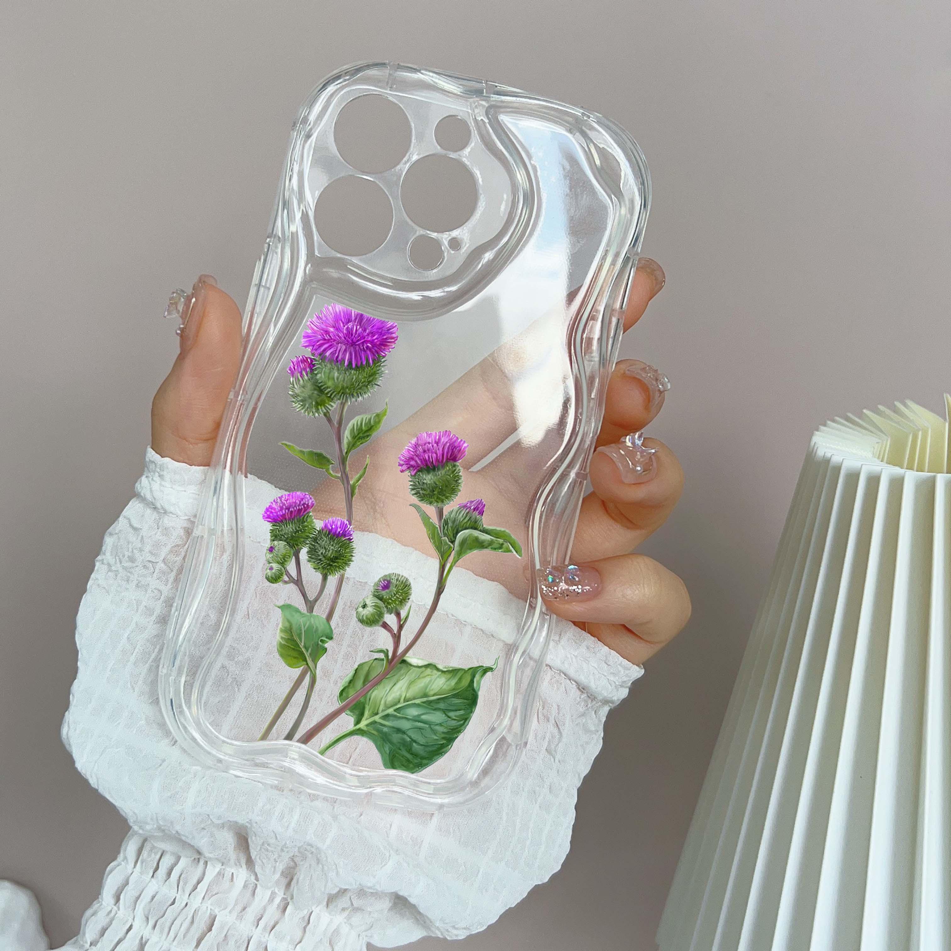 N75 Мягкие волнистые чехлы для телефонов с бабочками и цветами для Samsung A54 A34 A13 — фото 14