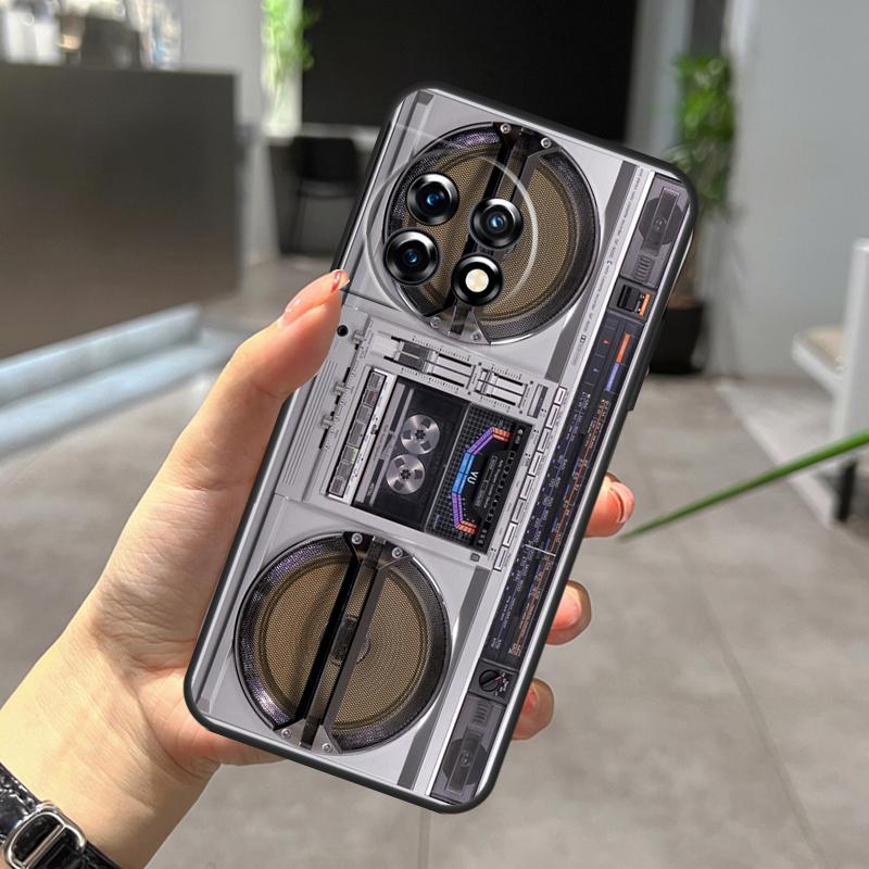

Retro Black Boombox Case For OnePlus Nord CE 5 2 3 4 Lite N20 N30 OnePlus 15 13 12 R 11 10 9 Pro 8T 10T 10R Cover OnePlus 12
