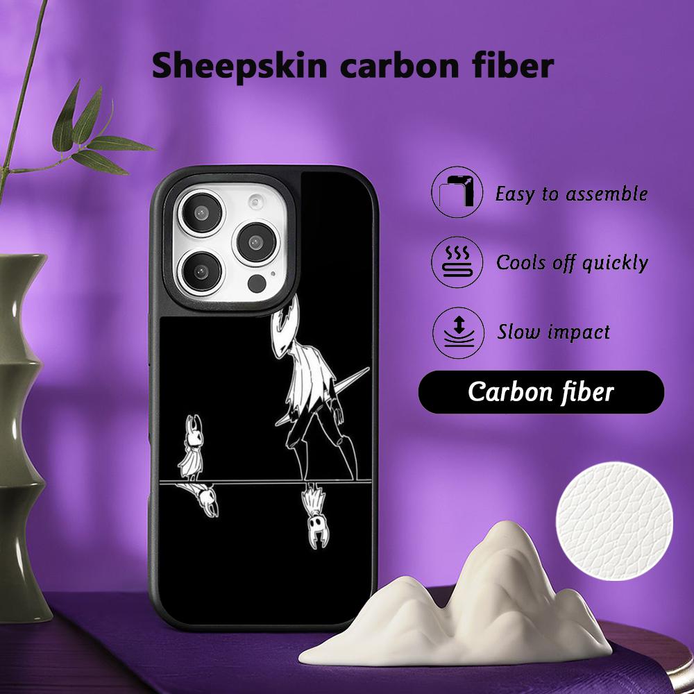 Super fashion Hollow Knights game Phone Case for iPhone 17 16 e 15 14 13 12 Pro Max Sheepskin Silver-edged protective case