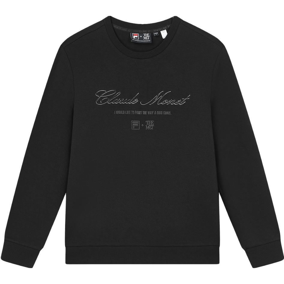 

FILA Fleece Crew Neck Pullover Sweatshirt Unisex sweatshirt Black F11M348203F-BK M