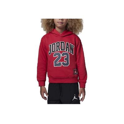 Jordan Casual Hooded Fleece Pullover Sweatshirt Kids Tops Red FV3207-687