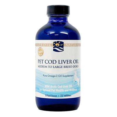 Olej z wątroby dorsza dla psów ras średnich i dużych, 8 fl oz