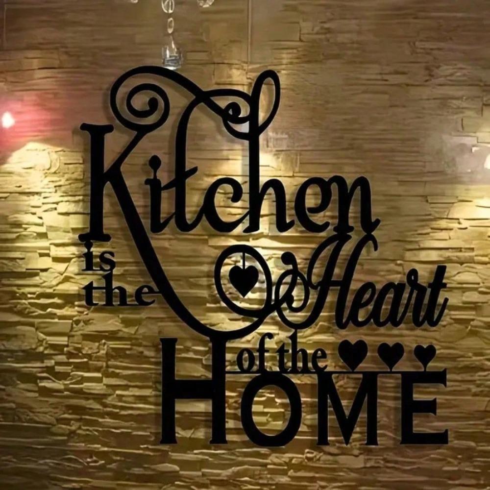 

Vintage Minimalist Kitchen Metal Wall Art Home Decor Removable Reusable Wall Hanging 28*27