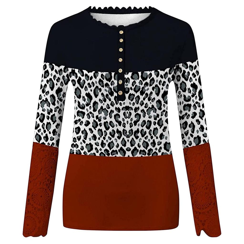 Damen Lässiger Rundhals Pullover Gestreift Spitze Lochmuster Frühling Und Lange Ärmel