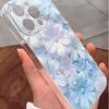 Niebieski Mały Kwiat Przezroczyste Etui Odporne na Upadki dla iPhone 14/15/16/17 Pro Max
