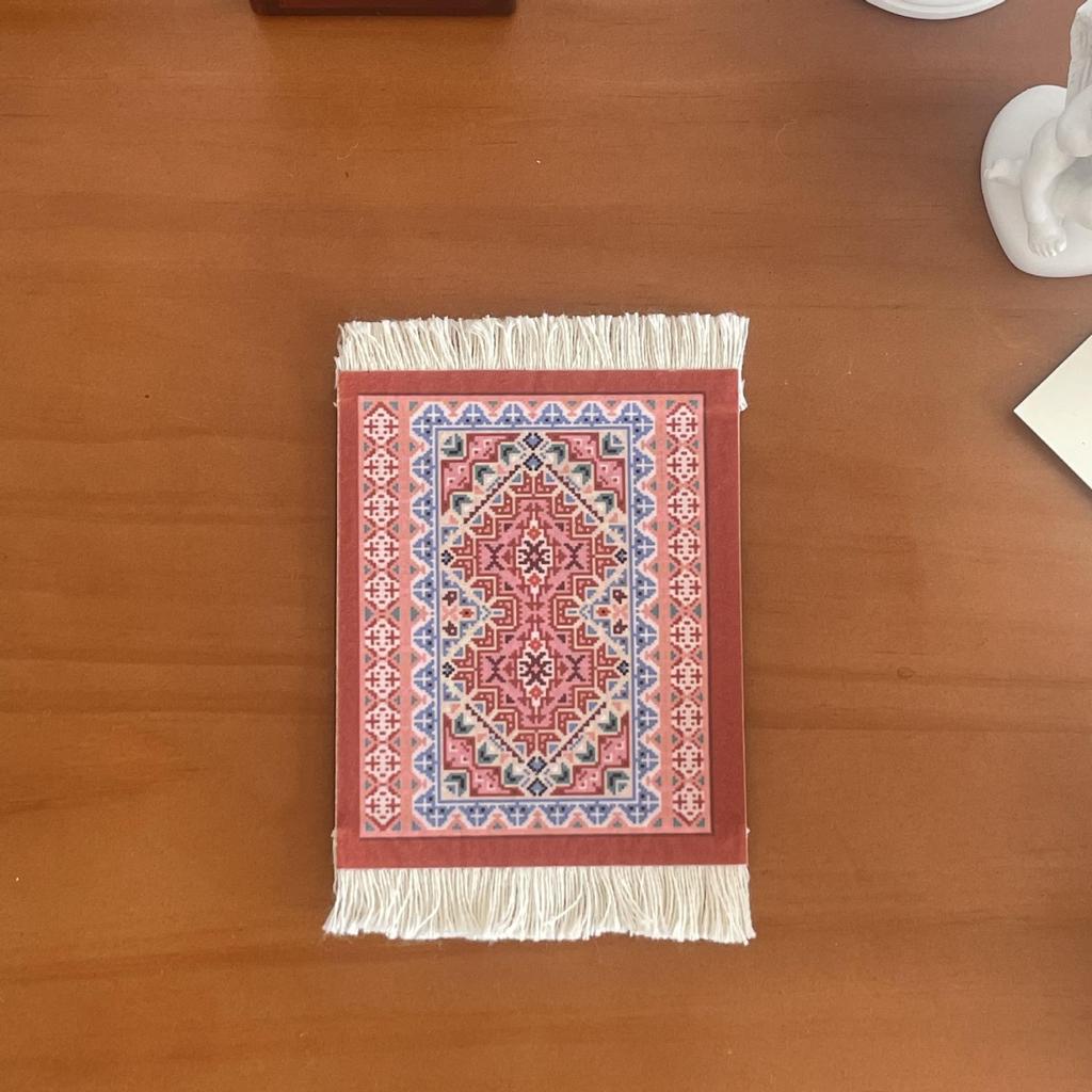 Türkischer Quasten-Untersetzer: Persönliches Retro-Wärmeisolierendes Ethnisches Tischset für Heimdekoration und Fotografie-Requisite