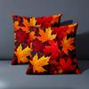 1 Pieces -2D Flat Printing Autumn Maple Leaf Pattern Throw Pillows Polyester Pillowcase Sofa Decorative Cushion Cover