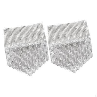 2 pezzi di toppe con strass, adesivi fai da te per jeans, scarpe, vestiti, maglioni e cappelli