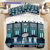 Philadelphia Eagles Pattern Bedding Quilt Set Quilt Cover Pillowcase Home Decoration Birthday Gift (1 * duvet cover + 2 * pillowcase, without core)
