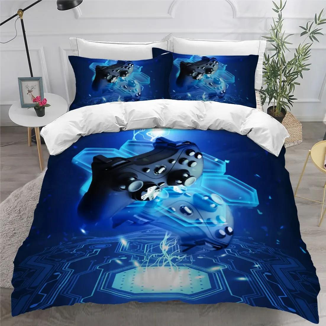 

Galaxy Universe Gaming Comforter Cover Twin Size Gamer Duvet Cover Sets For Boys Used To Gamer Room DecorTeens Video Equipment EU Single(135*200cm)3pcs