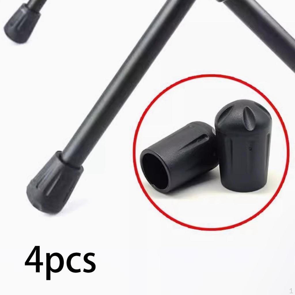 4 Pack Black Non-Slip Chair Leg for Protectors, Outdoor, Indoor, Beach And Camping