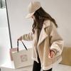 Lamb Velvet Jacket Women's Winter Loose Fur All-in-one Suede Jacket Short Lamb Velvet Warm Motorcycle Jacket
