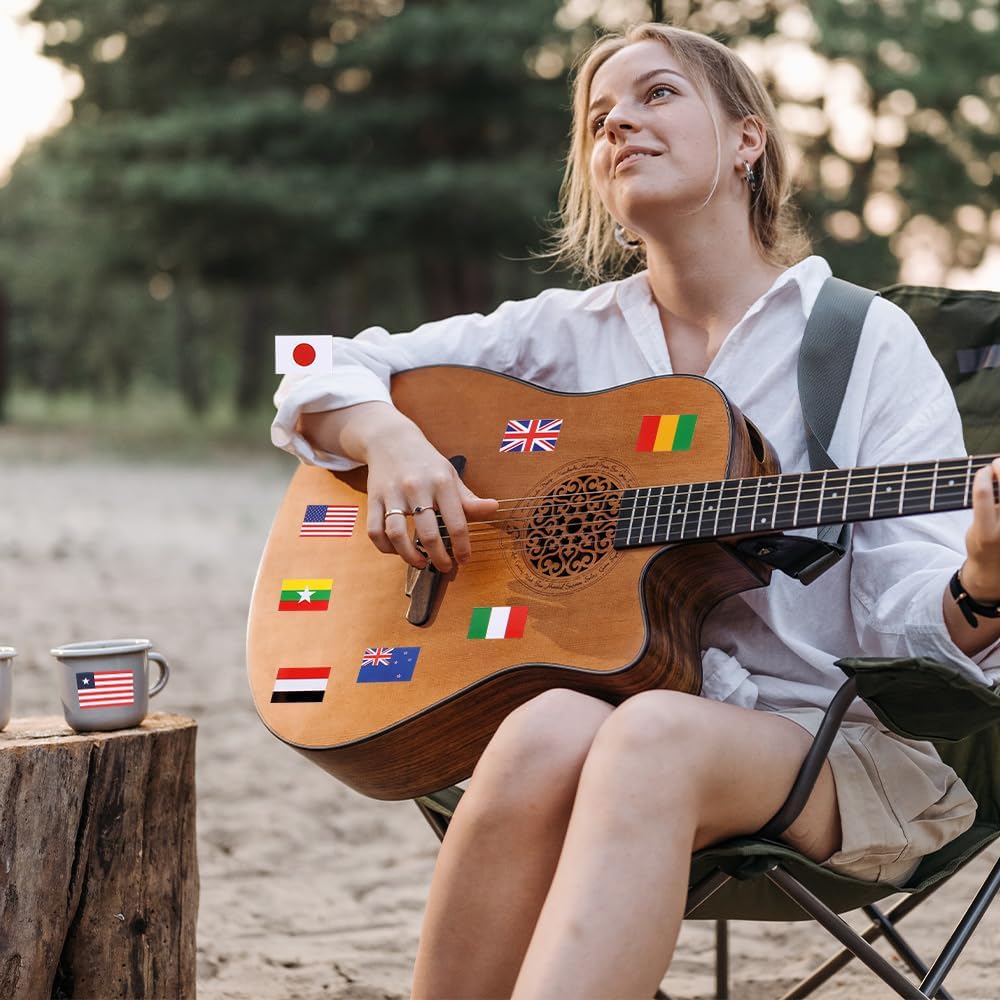 Countries Flags Stickers Multi Territorial Maps Nations Patterns Face Sticker Self-Adhesive Travel Stickers 7 Sheet/224 PCS