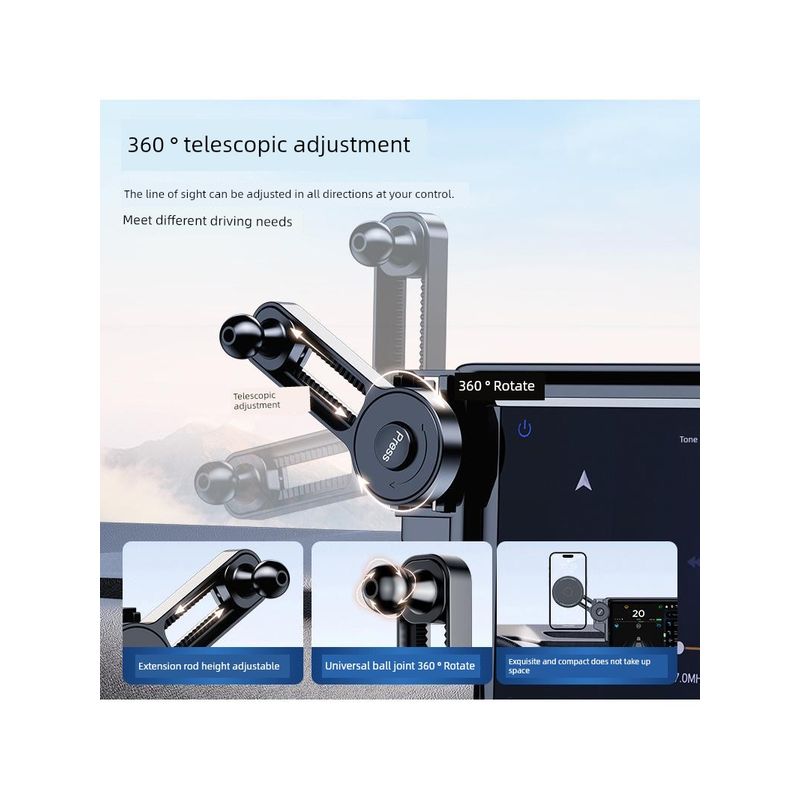 MagSafe Magnetic Car Phone Holder Applicable To BYD Car Series with Extension Rod Card Screen on-Board Bracket
