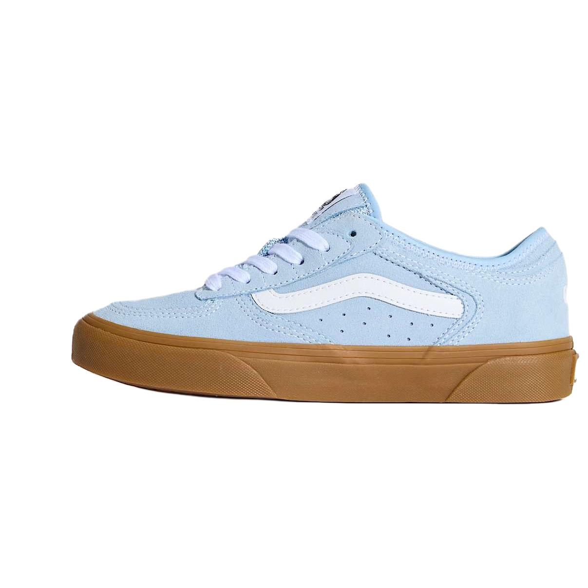 Vans Rowley Classic Comfortable Abrasion Resistant Low top Skateboard Shoes Unisex Light Blue VN000EDULTB 35