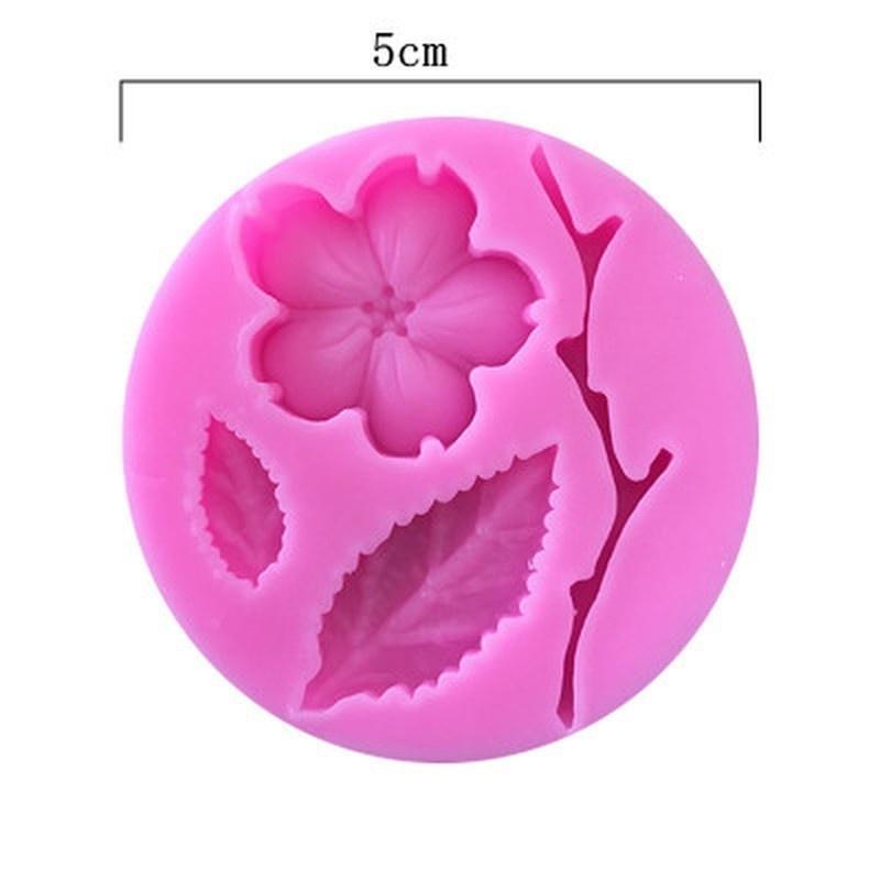 1PC Candy Mould  Peach Blossom Shape Fondant Molds Cake Decorating Tools Chocolate Mold Soap Cake St