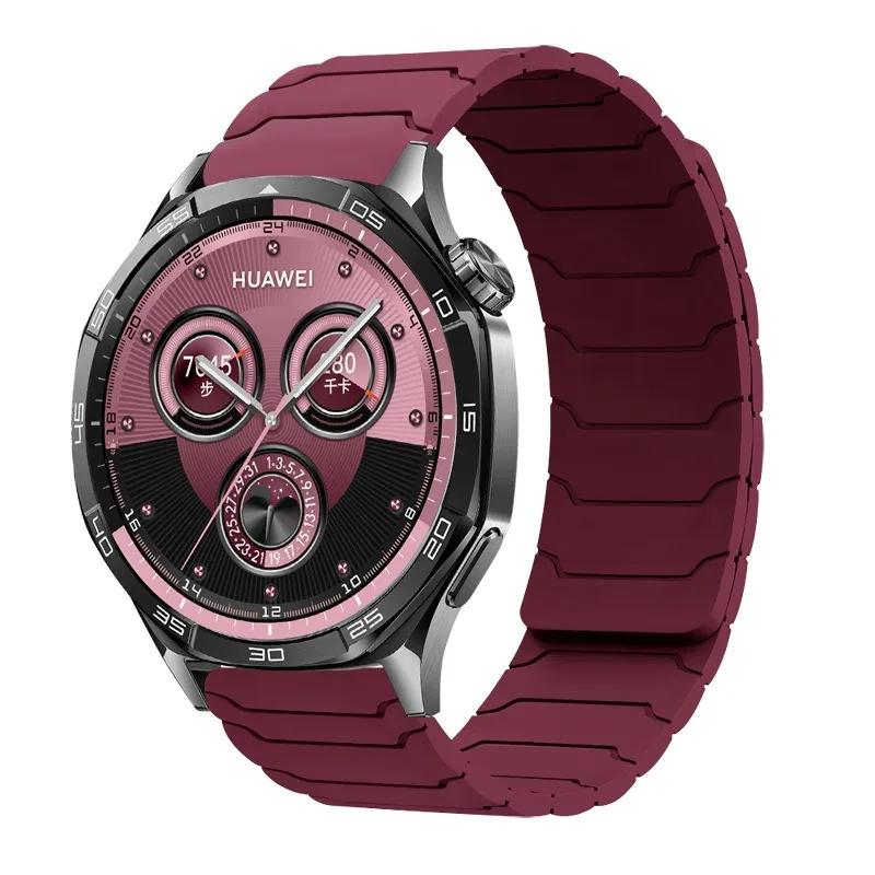Magnetic Silicone Strap for 20mm 22mm Huawei Watch GT4/5/5/6 Pro GT6 46mm Sport Band for Amazfit Active 2/GTS/GTR/Bip 6/Balance2