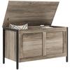 95L Bedroom Storage Chest with Lid and Safety Hinge, Storage Bench, 80x40x50cm, Grey