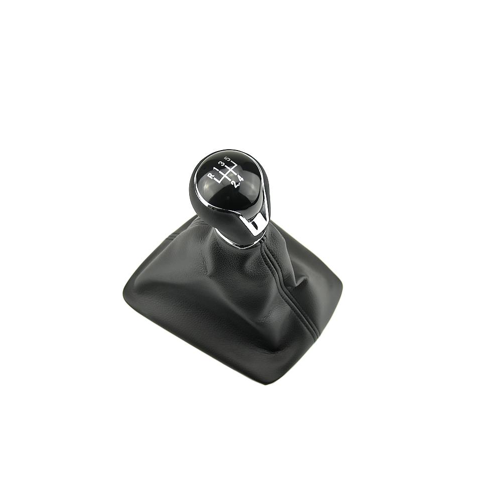 Car-Styling 5/6 Speed Gear Stick Shift Knob Level Leather Boot Fit For Seat Leon 5Doors 2012-