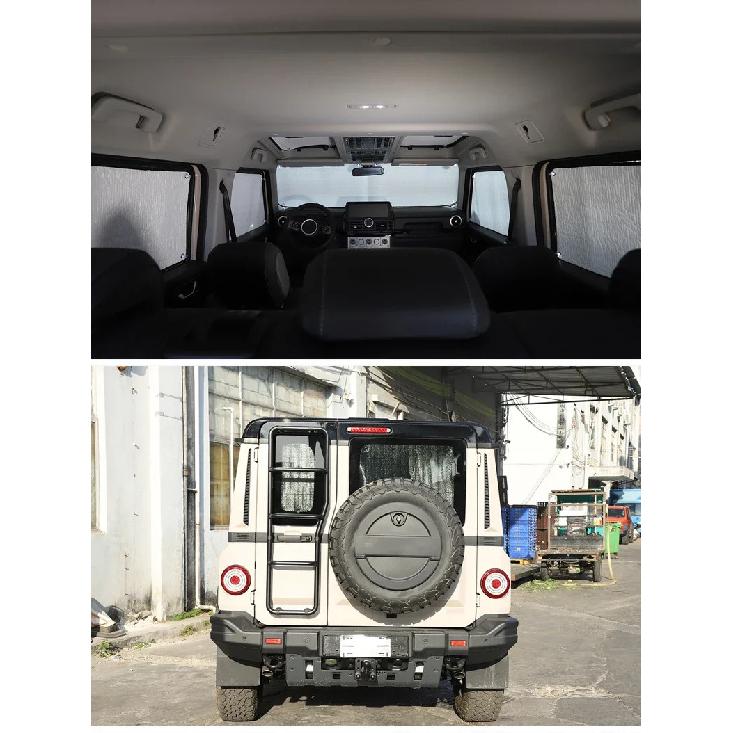 Car Full Window Sunshade Kit Privacy Sunvisor Trim For Ineos Grenadier 2020-2024 Car Styling Silver Windshield Pad Accessories