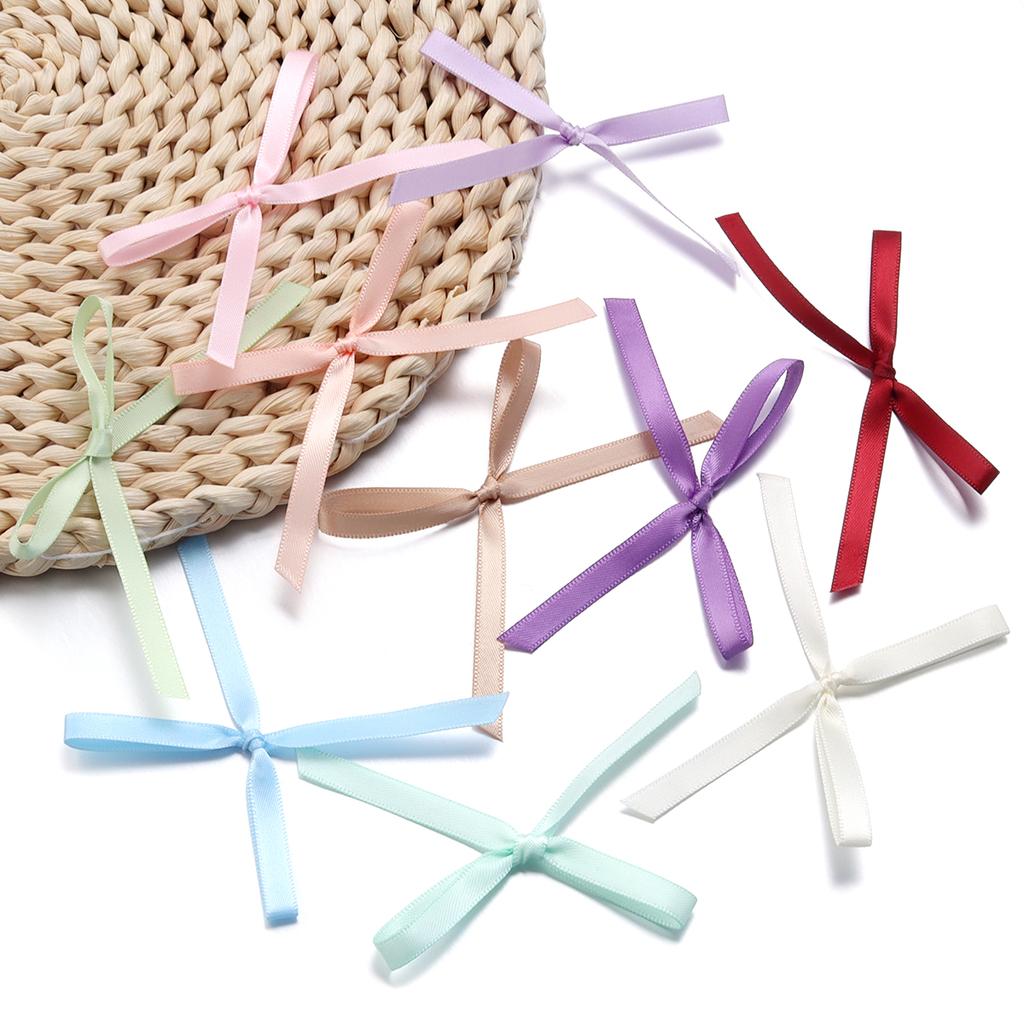 30pcs 6.5*8.5cm Polyester Satin Ribbon Bows Colorful Ballet Style Bows For DIY Wedding Party Clothing Headwear Gifts Decoration