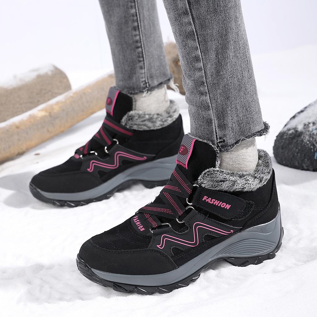 A 2025 cotton shoes for the elderly thick-soled heightening women's shoes winter velvet sports shoes warm snow boots