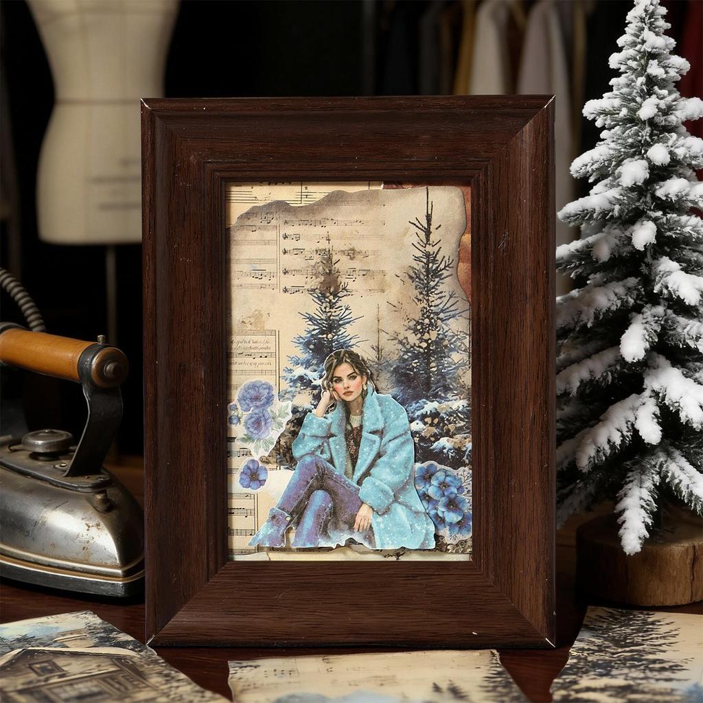 Dark Shadow Phantom Fantasy Chronicle Retro Lace Paper - 24 Sheets, 6 Styles.