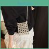 Chain Small Pearl Square Bag Slanted Hanging Single Shoulder Handbag Casual