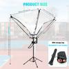Basketball Shot Return Net Apparatus with 180° Rotating Track Easy Assembly with Net Return System for Free-Throw Practice
