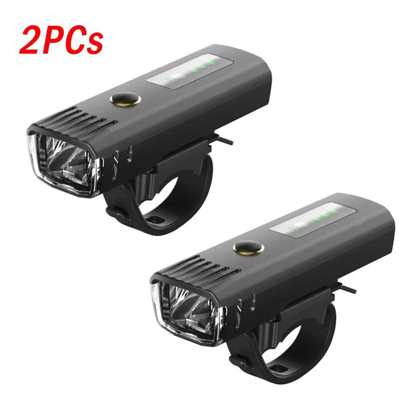 Bicycle Flashlights LED Bike Front Light Type-C Rechargeable Bike Lamp Ultralight Handlebar Lights Waterproof Cycling Lamp