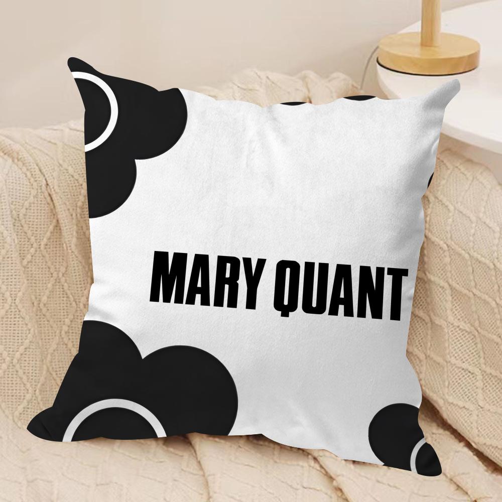 Coole MMary QQuant Kissenbezüge Kurzer Plüsch Beidseitiger Druck Quadratische Kissenbezüge für Sofa Heimkissen Dekoration