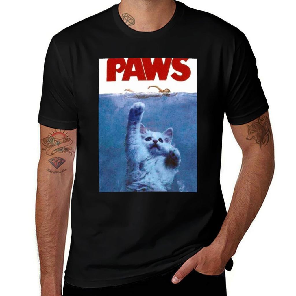 Paws TShirt Minimalist Graphic Tee Shirt