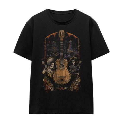 Coco Unisex Erwachsener Ernesto Miguel Hector Bemaltes Poster mit Gitarren-T-Shirt
