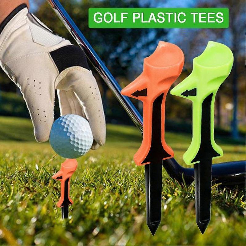 10pcs Golf Tees 83mm Double Angled Ball Nail Seat Plastic Golf Tees