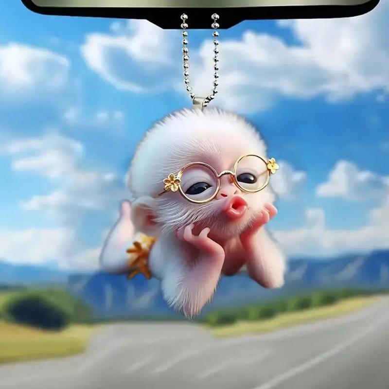 Car Rearview Lens Pendant Pouting Monkey Car Pendant Rearview Lens Decor Car Decorations Rearview Lens Decor Interior Rearview United States
