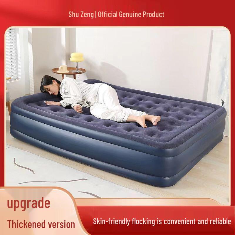 Shu Zeng Double Inflatable Camping Mattress - Portable Ground Mat for Car, Home, or Lunch Breaks