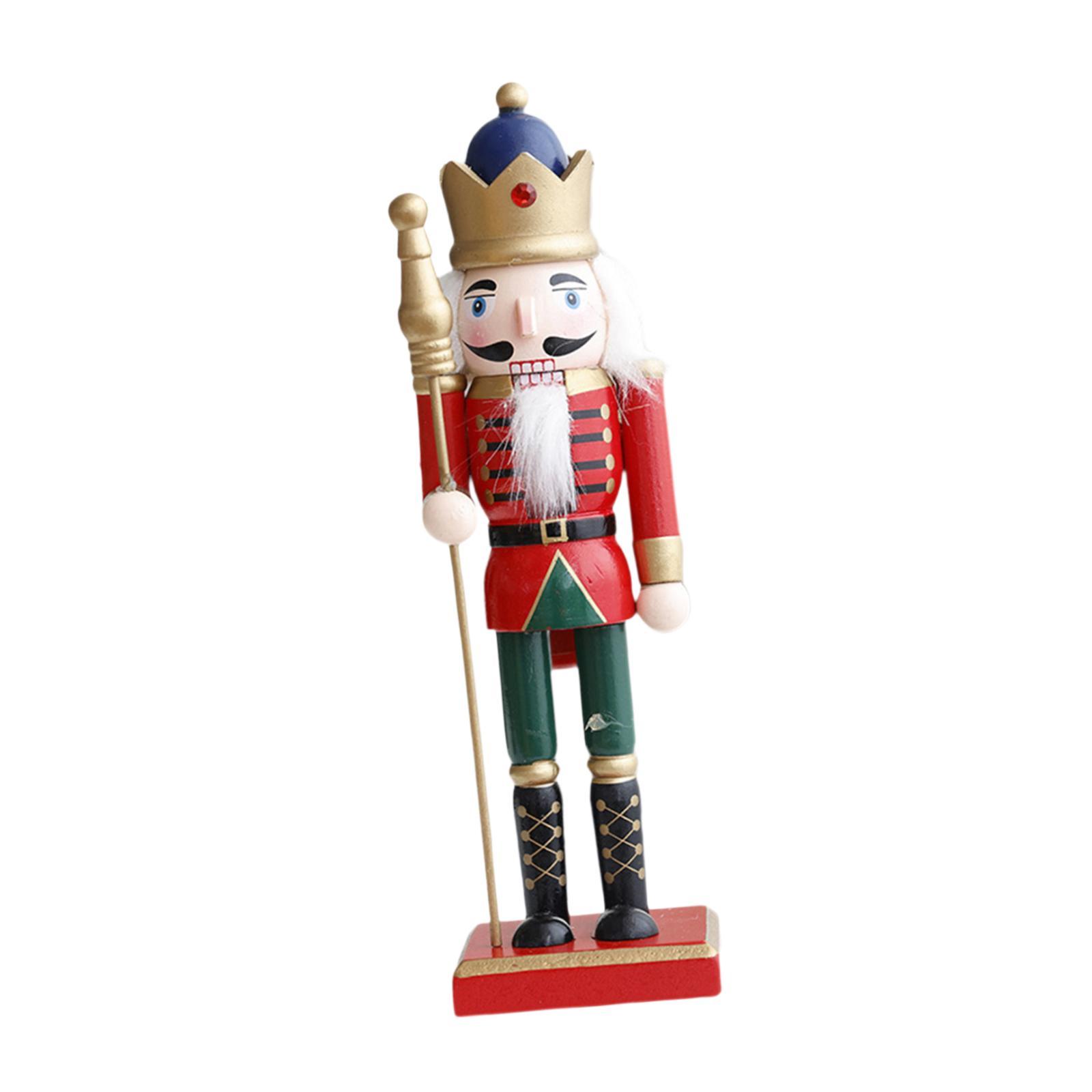 

Nutcracker Figurine Christmas Decoration Tabletop Ornament Wooden Nutcracker for