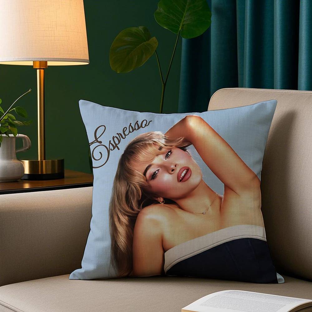Singer S-Sabrina C-Carpenter Pillow Case Plush Fabric Soft Pillowcase Double Sided Print Sofa Cushion Cover Throw