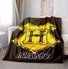 Custom Name Hogwarts Crest Flannel Blanket Throw Blanket Soft Warm Sofa Bed home Decor Unique Gift