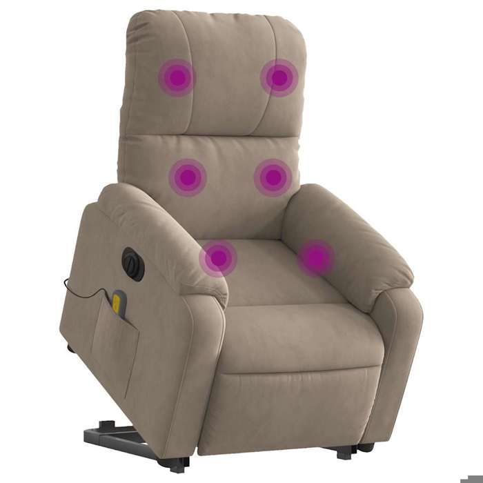 VidaXL Electric Massage Recliner Taupe 3204950