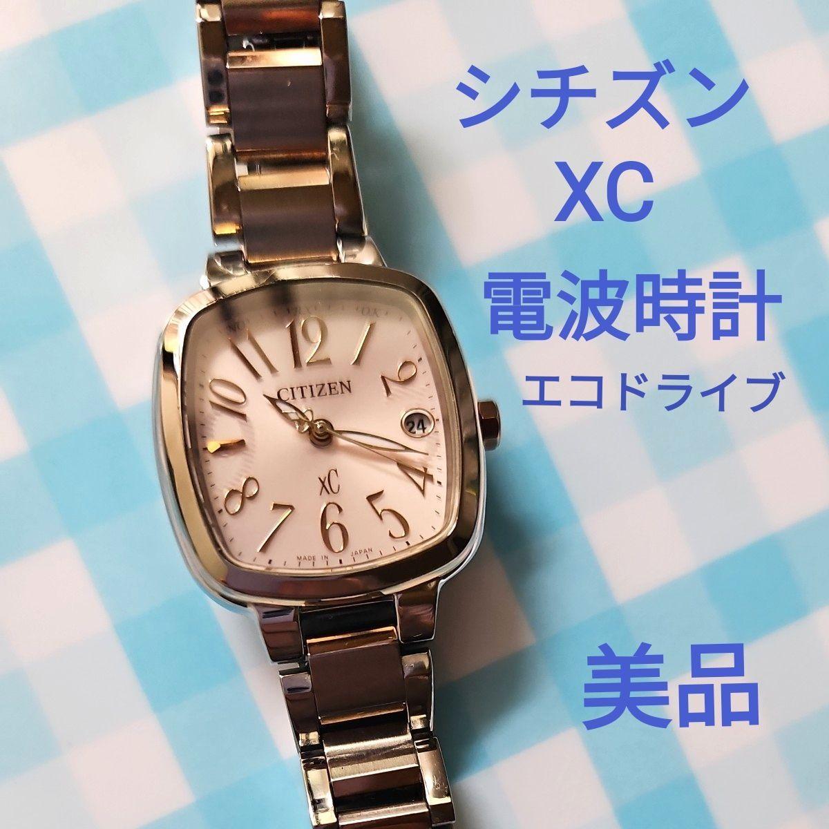Good Condition Citizen CITIZEN Xc Cross Sea Radio Solar Pink Gold Pink Dial Eco Drive