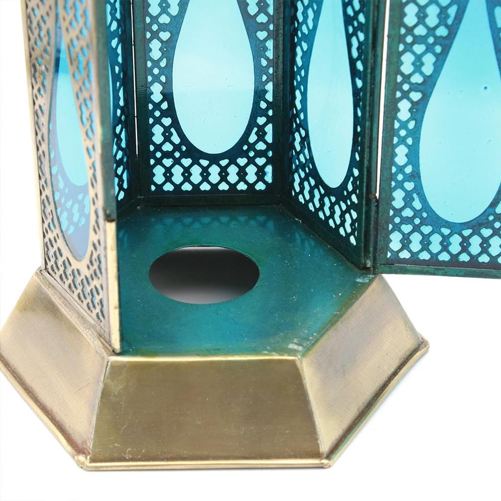Moroccan Lamp Large Turquoise