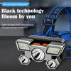 1pc Super Bright 3LED+6SMD Headlights USB Rechargeable Portable 4 Modes Night Flashlight for Outdoor Fishing Camping Adventure