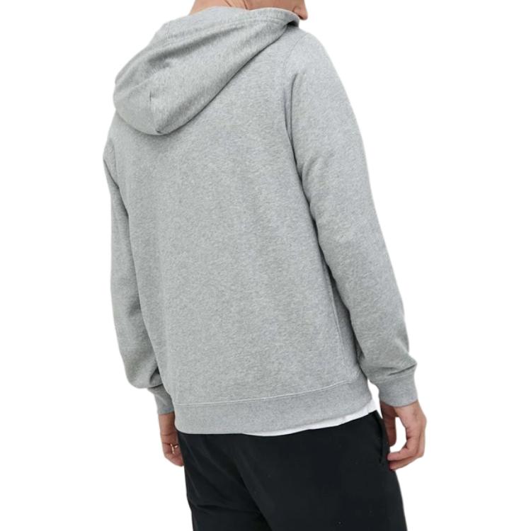 Converse Sweatshirts Unisex Gray Hooded Moderate Cardigan 10023871-A02