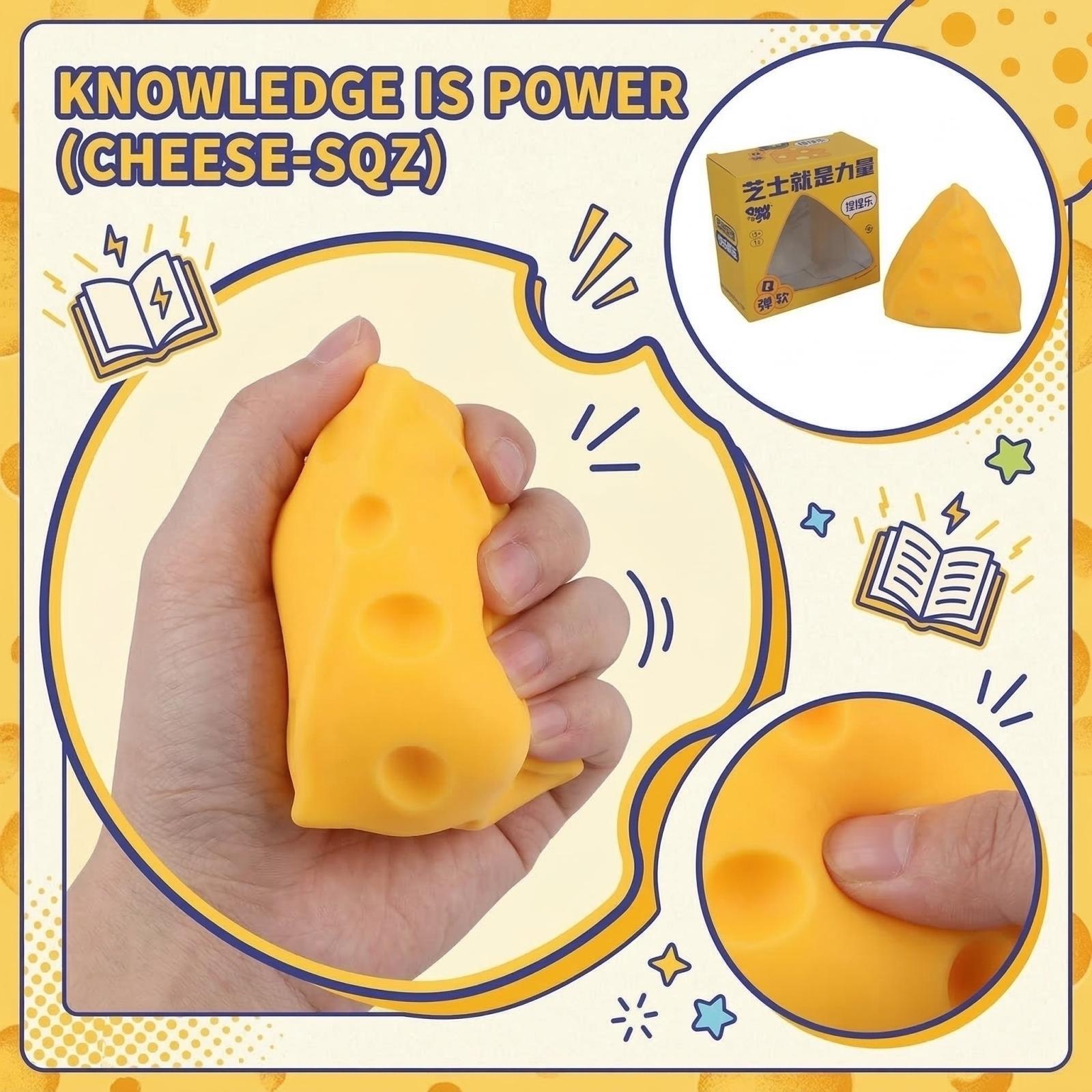 

Creative Cheese Stress Relief Cultural And Creative Knowledge Is Power Same Fun Children s Toy Vent Ball One Size