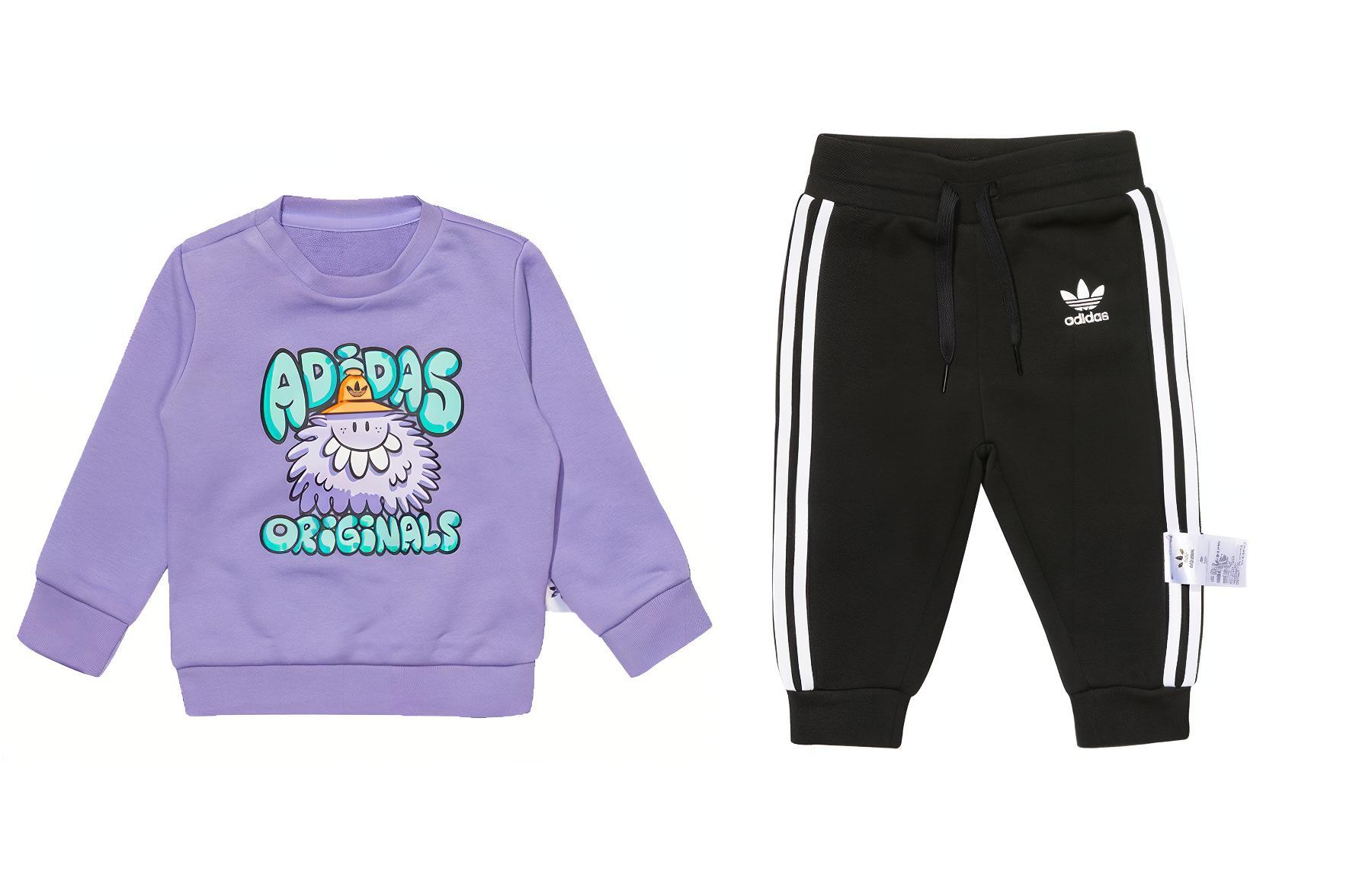 Adidas Originals Casual Sportswear Kevin Lyons Purple+Black Kids  H22620 104